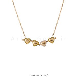 گردنبند قلب و گل کد : 1315